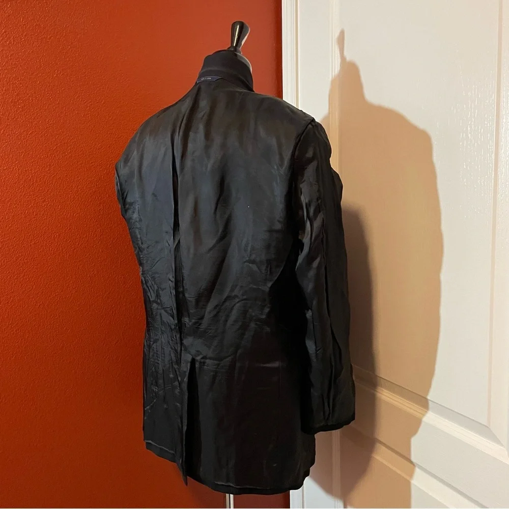 Brooks Brothers Men’s 100%‎ Loro Piana Italian Black Cashmere Blazer Sport Coat